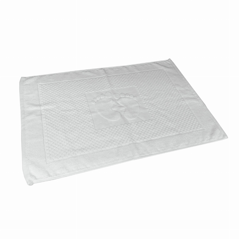 Рушник махровий жакардовий для ніг GM Textile 50х70см 600г/м2 (Білий)